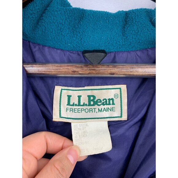 Women’s L.L. Bean Blue Puffy Jacket Size XL - Picture 4 of 10
